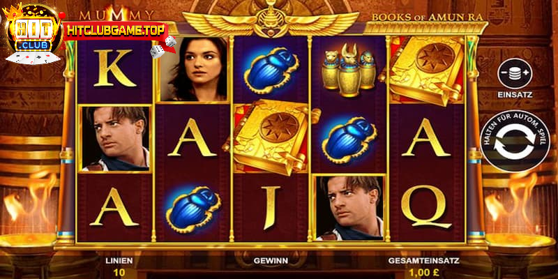 Vòng quay thưởng xuất may mắn trong game The Mummy Slots